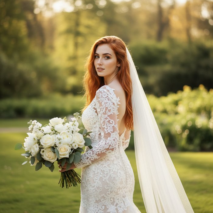 Невеста в саду